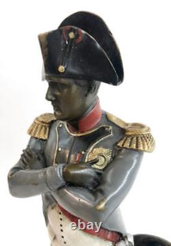 Bronze Statue Signed by Emperor Napoleon in Art Deco Marble