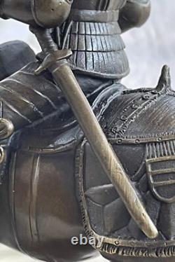 Bronze Statue of the Knight Warrior Signed by Milo, Marble Sculpture
