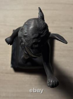 Bronze Statue on Marble Base, Signed Little Boy