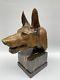Bronze Subject: German Shepherd Dog Head On Marble Base, 1930 E705