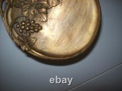 Bronze and Marble Catchall Ring Holder Signed FRECOURT