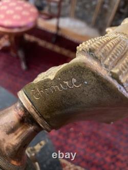 Bronze and Marble Inkwell Empire Signed Thomire