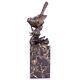 Bronze Bird Figurine On Marble