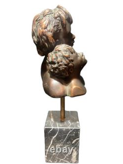 Bronze on marble base signed A. Hair