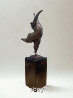 Bronze sculpture after Milo Dancer Modern Art Marble base 33cm