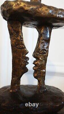 Bronze sculpture by Georges Braque numbered 9/30 signed Couple on marble base