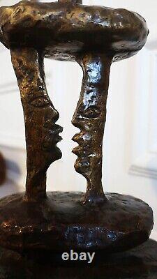 Bronze sculpture by Georges Braque numbered 9/30 signed Couple on marble base