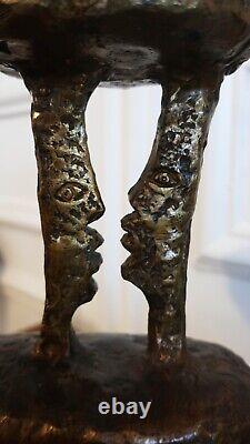 Bronze sculpture by Georges Braque numbered 9/30 signed Couple on marble base