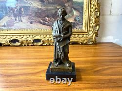 Bronze sculpture of Beethoven on a black marble base after François Truphème