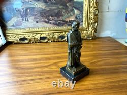 Bronze sculpture of Beethoven on a black marble base after François Truphème