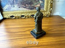 Bronze sculpture of Beethoven on a black marble base after François Truphème