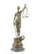 Bronze Sculpture Of Justitia On A Black Marble Base After Mayer