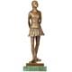 Bronze Sculpture Of A 14-year-old Little Dancer On Green Marble After Degas
