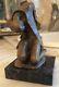 Bronze Sculpture Of A Soldier From The Late 19th Century On A Marble Base Signed T H