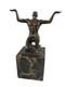 Bronze Sculpture Of Kneeling Adonis On A Black Marble Base After Cesaro