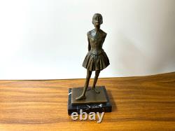 Bronze sculpture of the Little Dancer, 14 years old, on a marble base after Degas