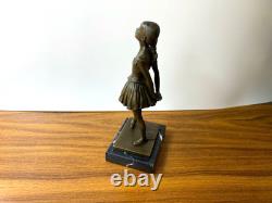 Bronze sculpture of the Little Dancer, 14 years old, on a marble base after Degas