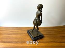 Bronze sculpture of the Little Dancer, 14 years old, on a marble base after Degas