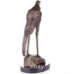 Bronze statue of Secretary Vogel on a black marble base after Bugatti