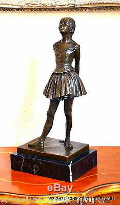 Bronzefigur-junge Dancer By Degas Bronze Signed On Marble Pedestal