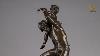 Brown Patina Bronze Of A Man Carrying A Child On His Back By Gaston Leroux