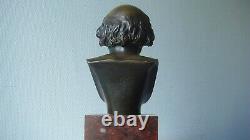 Bust Bronze On Marble Signed Pierre Robinet (1814-1878)
