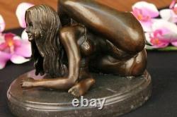 Chair Contortionists Dancer Signé Collector Bronze Edition Marble Sculpture