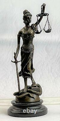 Chair Signed By Mayor Lawyer Gift Store Justice Bronze Sculpture Marble Nr