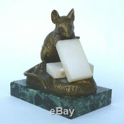 Clovis Edmond Masson Mouse To Bronze And Marble 19th Sugars Animal Sculptor