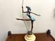 Colored Bronze Ballerina Sculpture On A Marble Base After Milo