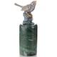 Colored Bronze Bird Sculpture On A Marble Base After Milo
