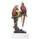 Colored Bronze Parrot Sculpture On A Black Marble Base After Milo