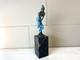 Colorful Bronze Female Sculpture On A Black Marble Base After Milo