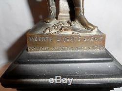 David D'angers Bronze Marble Pedestal Freedom Fight With Your Defenders Ttb