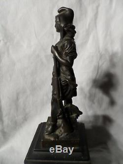 David D'angers Bronze On Marble Base Freedom Fight With Your Defenders Ttb