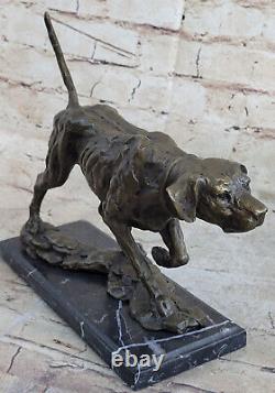 Done Bronze Sculpture Sale Dog Foxhound Milo Signed Marble Figurine Base
