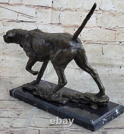Done Bronze Sculpture Sale Dog Foxhound Milo Signed Marble Figurine Base