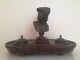 Double Inkstand Signed Barbedienne Patinated Bronze And Marble Cherry Xix Perfect