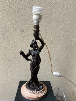 Elegant Bronze Woman Signed BRUCHON Émile (19th Century) On Marble Base