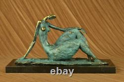 Elegant Original Signed by Milo Bronze Marble Statue Nude Female Sculpture Gift.