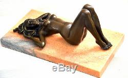 Erotic Bronze Akt- In Figure On Marble Base Signed Numbered Raymondo