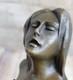 Erotic Bronze Sculpture Chair Art Statue Signed Deco Marble