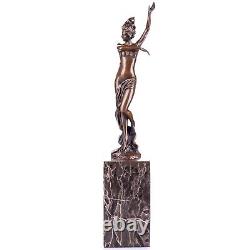 Erotic Sculpture of a Nude Woman Art Deco on Black Marble after Milo Erotic Sculpture of a Nude Woman Art Deco on Black Marble after Milo