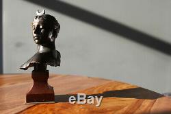 Falguiere & Thiebaut Foundry Bronze Bust Of Diana Sign & Red Marble