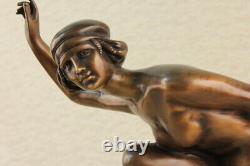 Figure Bronze Sculpture Statue Sign Gory Superb Nudist Marble Balance