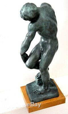 Figure Bronze Signature Signed With Adam Rodin On Marble Base 6.8 KG