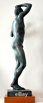 Figure In The Bronze / The Eherne Age Signed Rodin On Marble Base Bronze