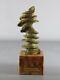 Fusion Modernist Sculpture Bronze Signed On Base Marble Xx Second