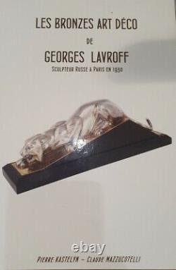 Georges Lavroff Bergeronnettes Bronze Serre-livres Sur Marble Noir C. 1930