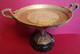 Gilt Bronze Bowl On Marble Base, Signed Charles, 19th Century, Diameter 32 Cm